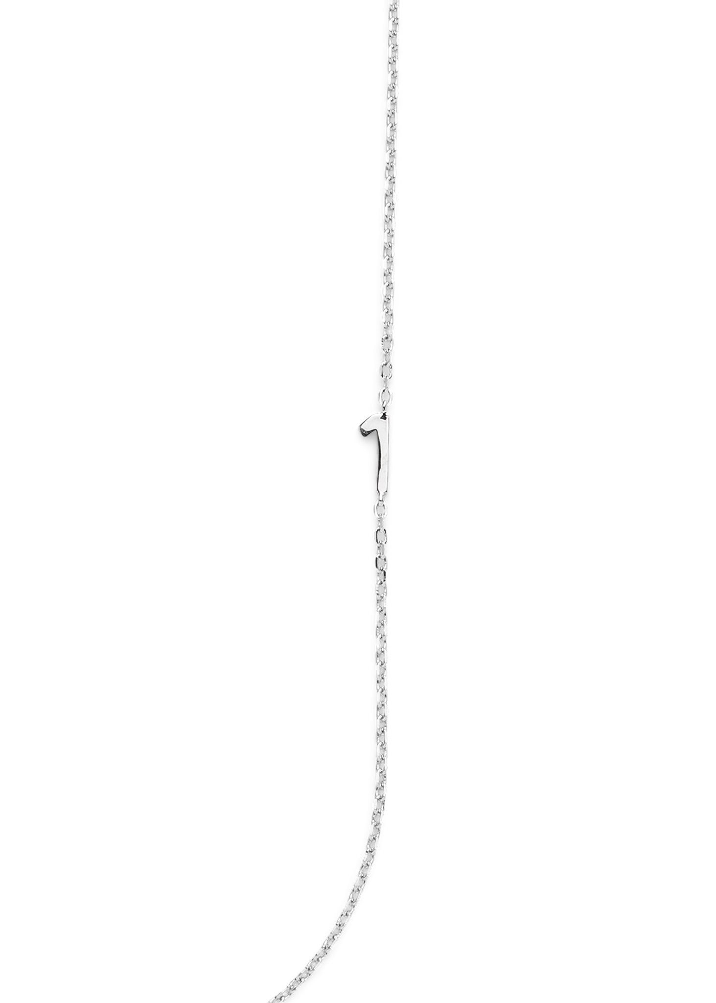 SMALL NUMBER NECKLACE SILVER 40L